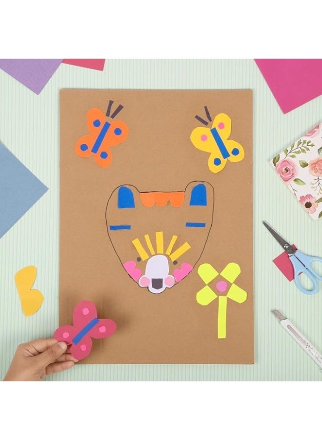 كرافت ماجيك عبوة من 5 ورقات كرتون مموج بني مقاس A3 بسماكة 3 ملم | ألواح بنية مزدوجة للعبوات، البريد، دعم الصور، الحرف اليدوية والمشاريع الفنية - Image 5