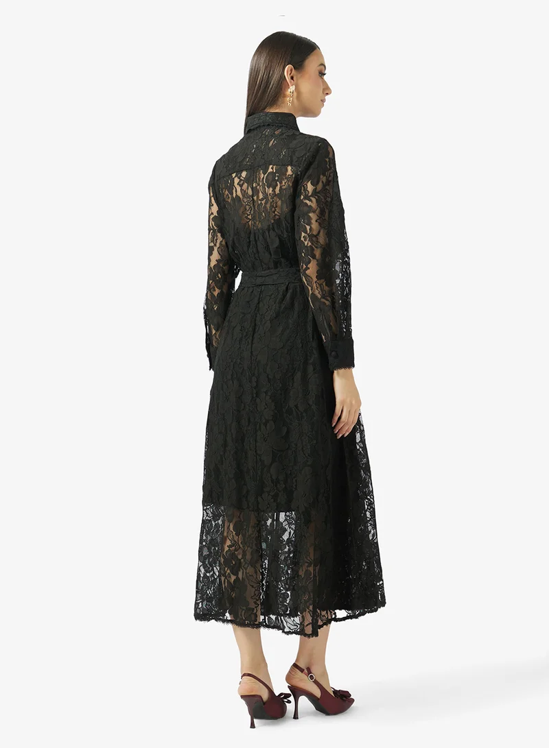 خزانة Lace Shirt Dress
