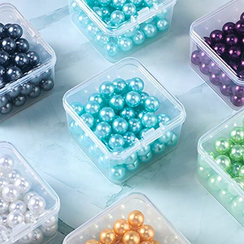 Satinior 48 Packs Clear Small Plastic Containers Transparent Storage Box with Hinged Lid for Small Items Crafts Jewelry (2 x 2 x 1.4 Inches) - Image 4