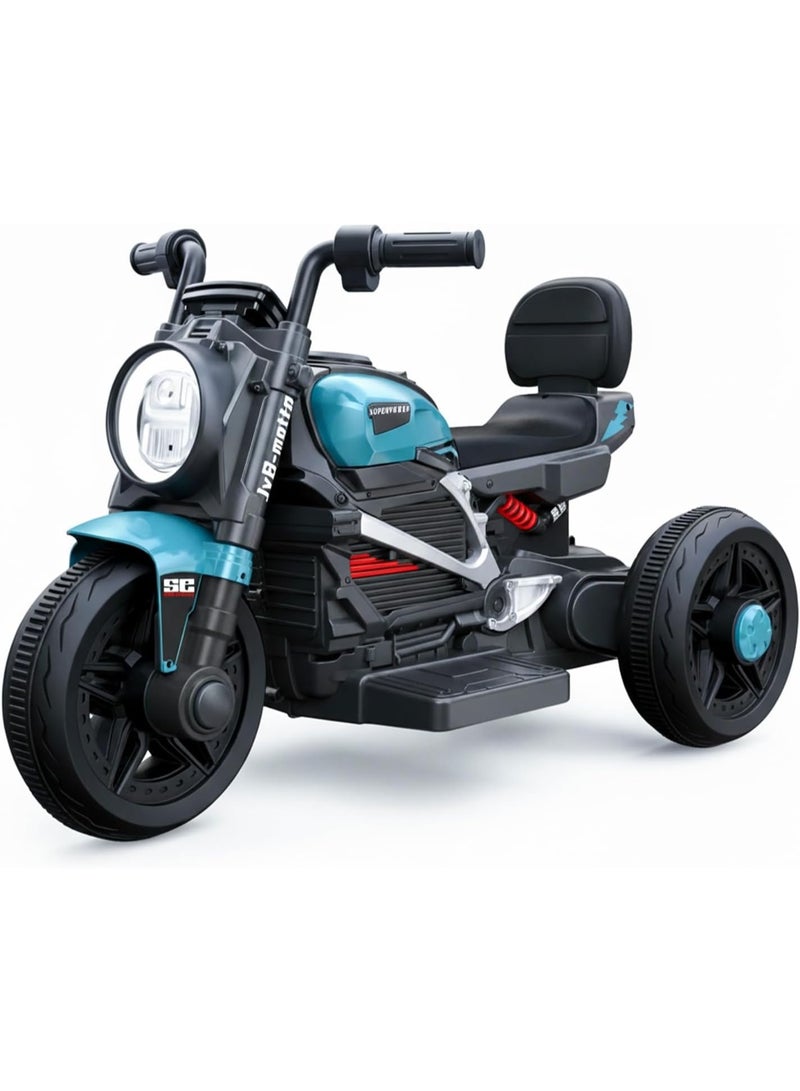 BAYBEE Electric Bike for Kids, Electric Ride on Kids Bike with Led Light, Music & Foot Accelerator | Baby Bike Ride on Kids Motorcycle Battery Bike for Toddlers | Baby Bike Battery Operated Bike for Kids Boys Girls 2+ Years Blue - Image 1