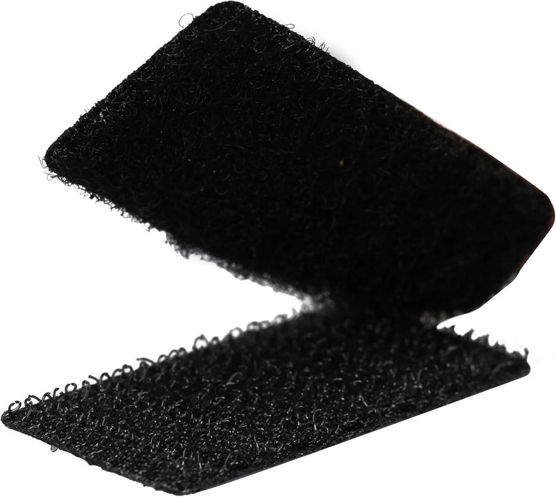 FIS Hook & Loop Tape Pads 20x40mm Rectangle, Black, Pack of 25 – Self Adhesive Fastener Strips for Home, School & Office - Image 2