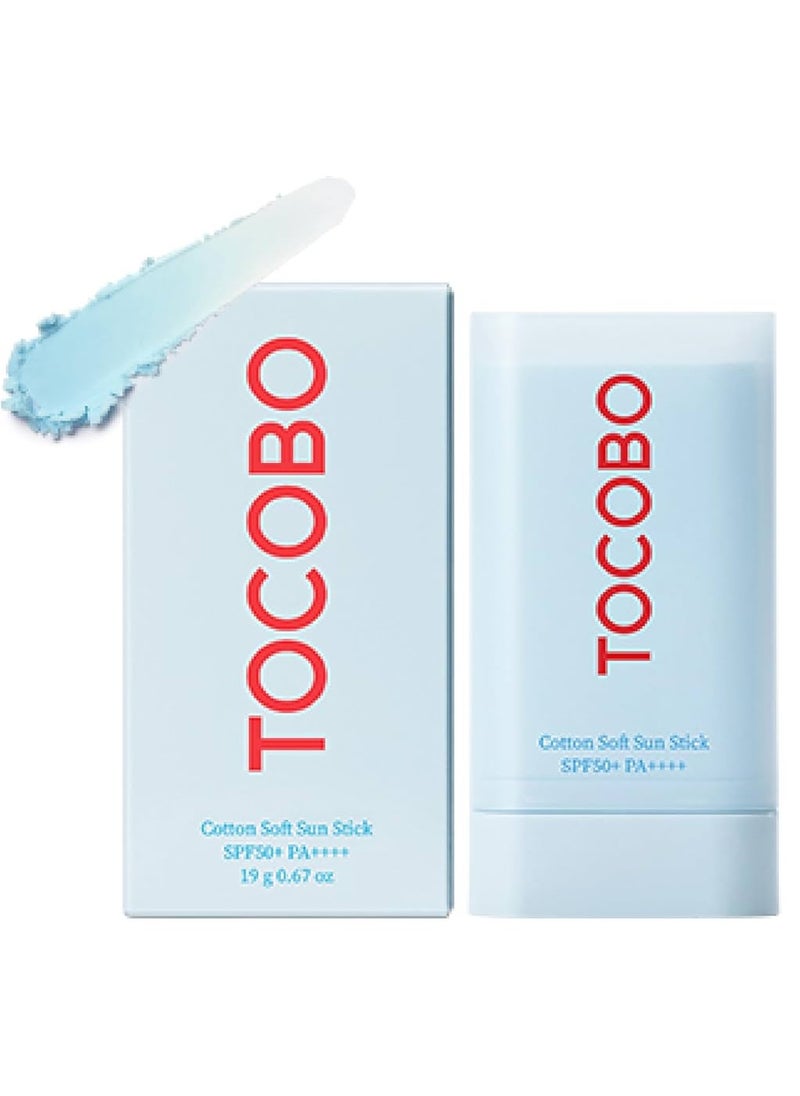 Tocobo - Cotton Soft Sun Stick SPF50+ PA++ – Lightweight Sunscreen Stick for Face – Hydrating Formula, Non-Greasy, No White Cast – Ideal for Everyday Use - Image 1