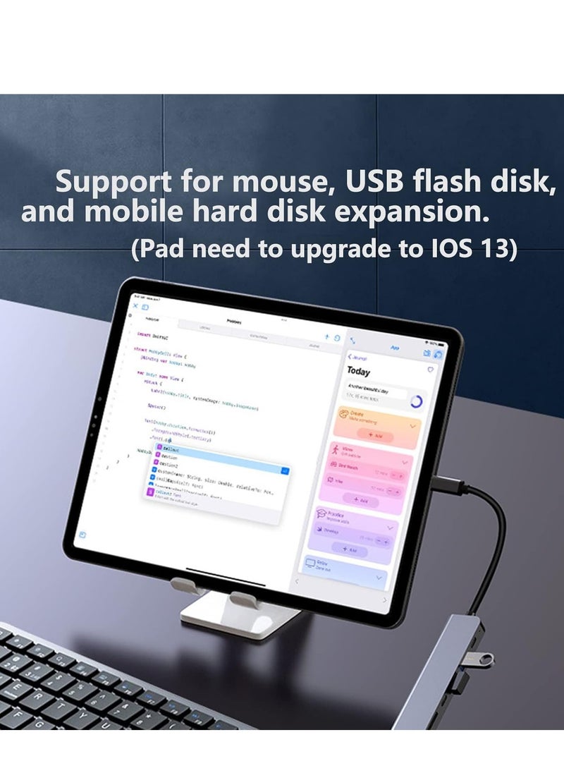 Generic - USB C Hub HDMI Adapter for MacBook Pro/Air, 7-in-1 Powered USB-C Multiport Hub Adapter with 4K HDMI, PD, USB 3.0, SD/TF Card Reader for MacBook Pro/Air Laptops, PC, iPad, iPhone 15/16 and More - Image 1
