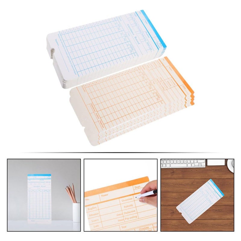 190 Sheets Double Sided Attendance Recording Cards for Employee Payroll Clock Machine - Image 4