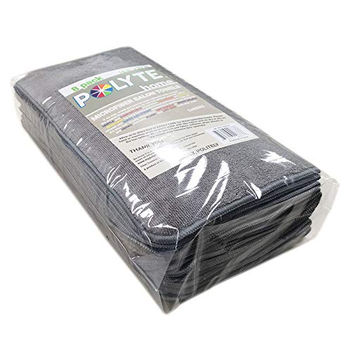 POLYTE Professional Quick Dry Lint Free Microfiber Hair Drying Salon Towel, 16 x 29 in, 8 Pack (Dark Gray) - Image 5
