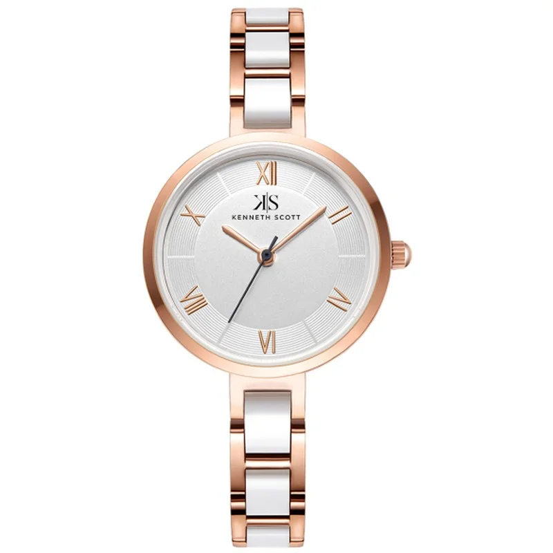 KENNETH SCOTT Women's Alloy+Plastic Analog Watch K22521-KCWW - 30 mm