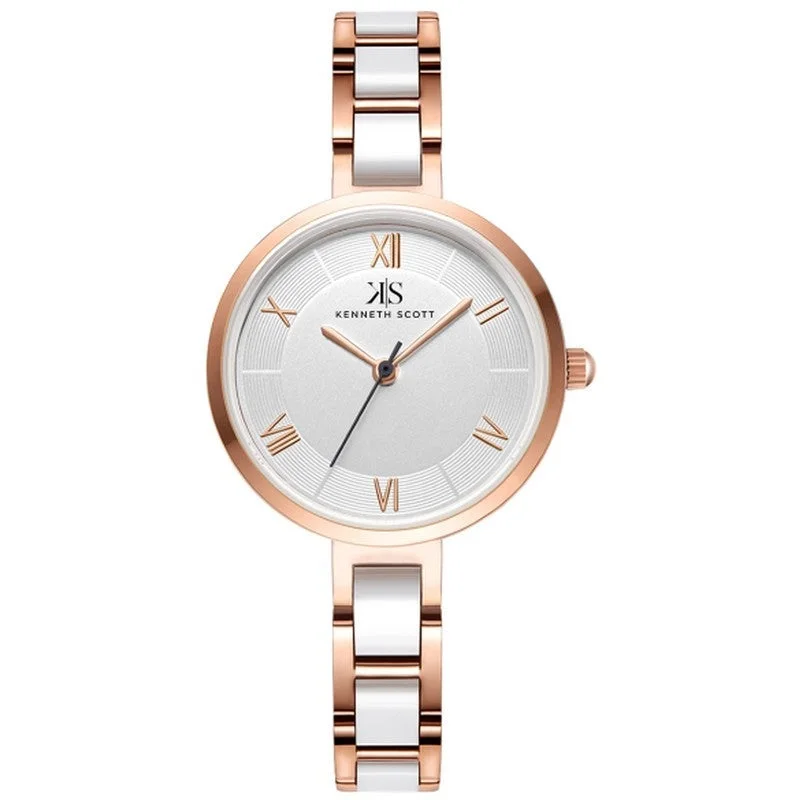 KENNETH SCOTT Women's Alloy+Plastic Analog Watch K22521-KCWW - 30 mm