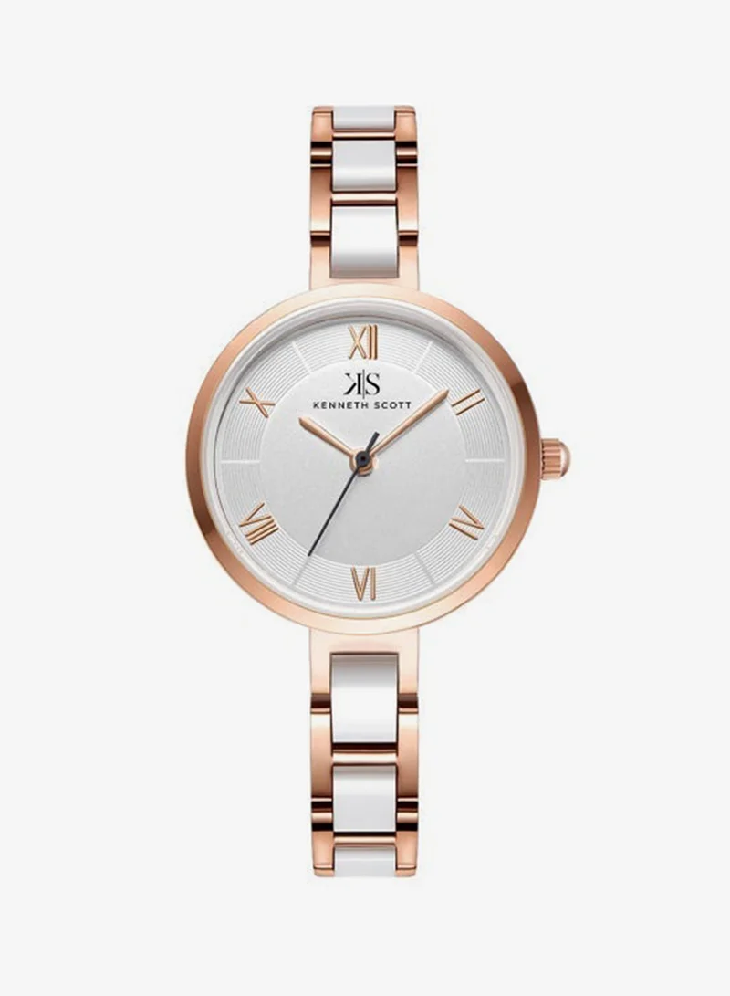 Kenneth Scott  Women's Alloy+Plastic Analog Watch K22521-KCWW - 30 mm for Women | Best Price UAE