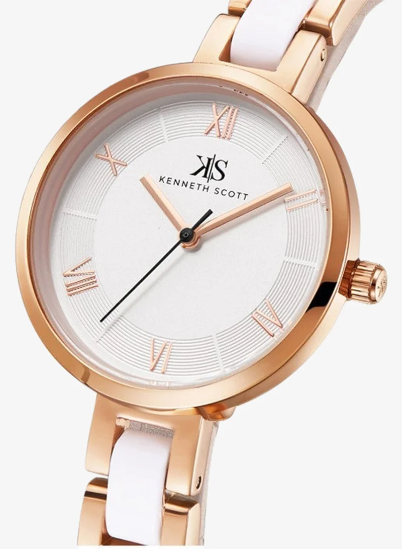 KENNETH SCOTT Women's Alloy+Plastic Analog Watch K22521-KCWW - 30 mm