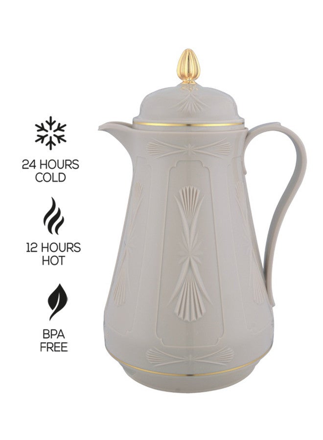 GAZELLA Tea/Coffee Flask 1L Light Beige/Gold - Image 2