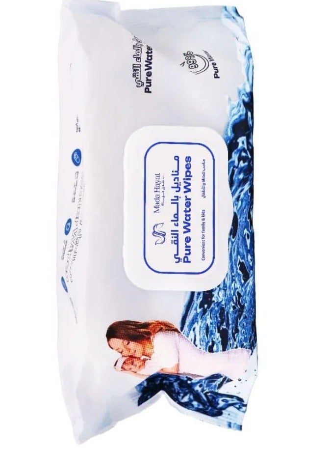 مناديل مبللة بالماء النقي 100منديل