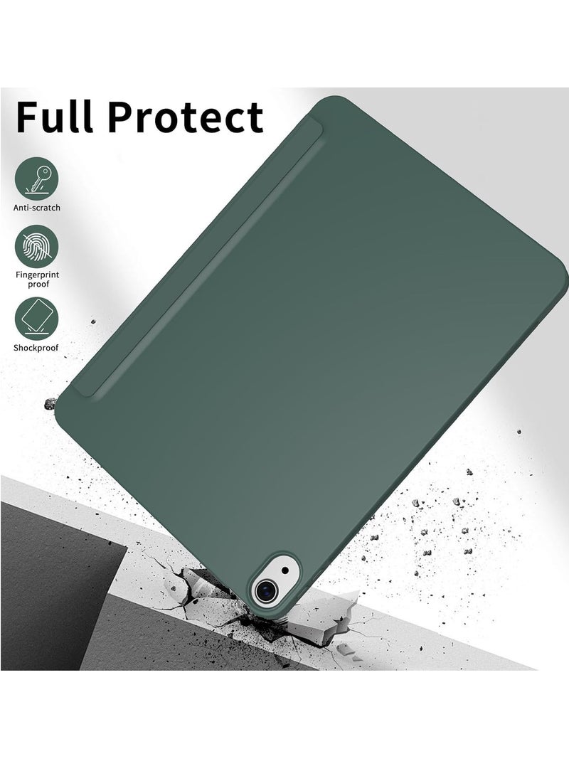 DUSALA Case for iPad Air 11 Inch M2 2024, Also Fits iPad Air 5th/4th Gen 10.9 Inch (2022/2020) – Slim Lightweight Smart Folio Cover with Auto Sleep/Wake, Soft TPU Back, Magnetic Closure, Full Protection for iPad Green - Image 5