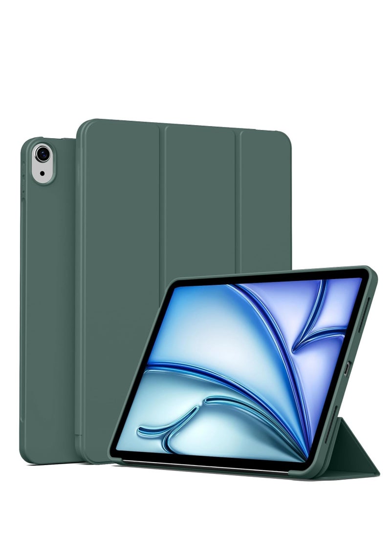 DUSALA Case for iPad Air 11 Inch M2 2024, Also Fits iPad Air 5th/4th Gen 10.9 Inch (2022/2020) – Slim Lightweight Smart Folio Cover with Auto Sleep/Wake, Soft TPU Back, Magnetic Closure, Full Protection for iPad Green - Image 1