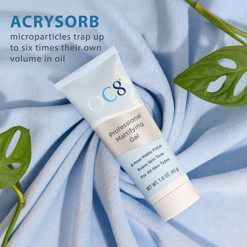 oc 8 OC8 Professional Anti Shine Mattifying Gel: Oil Control Mattifier Formula for Face - Matte Finishing Gel Controls Oily Skin, Reduces Shine, Redness for Eight Hours - 1.6 Ounces - Image 5