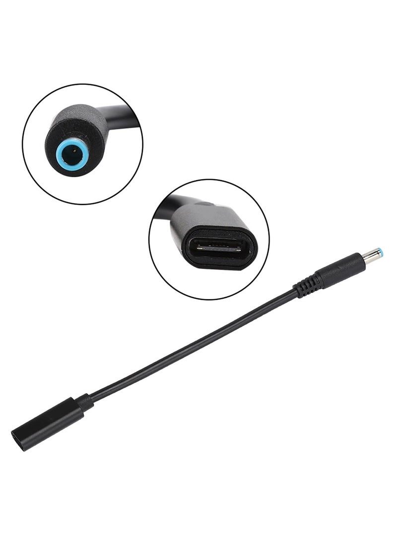 Power Adapter Cable 100W PD Type C to HP bLUE Pin 4.5mm x 0.6mm Interface Charging Cable Notebooks Power Connector for HP Notebooks Laptop