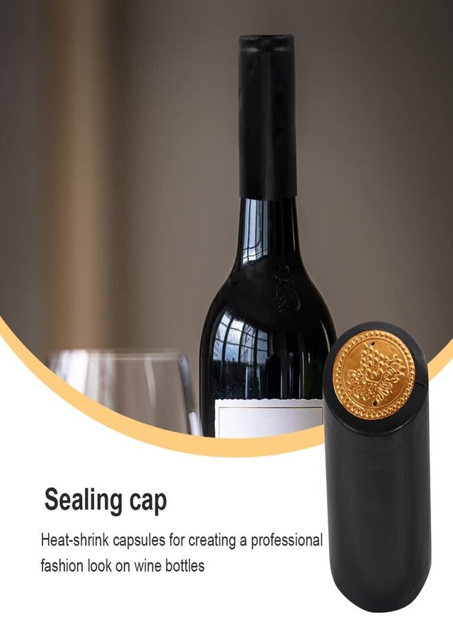 TOYANDONA 100-Pack Black PVC Heat Shrink Capsules for Wine Bottles - Perfect for Wine Cellars, Home Use, and Preservation - Image 5
