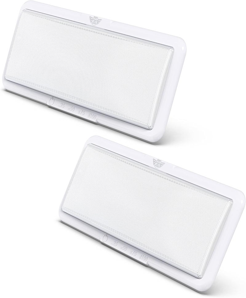 Leisure LED RV Ceiling Light 14" x 5.5" Fixture 950 Lumen with Touch Dimmer Switch (2-Pack) - Image 1
