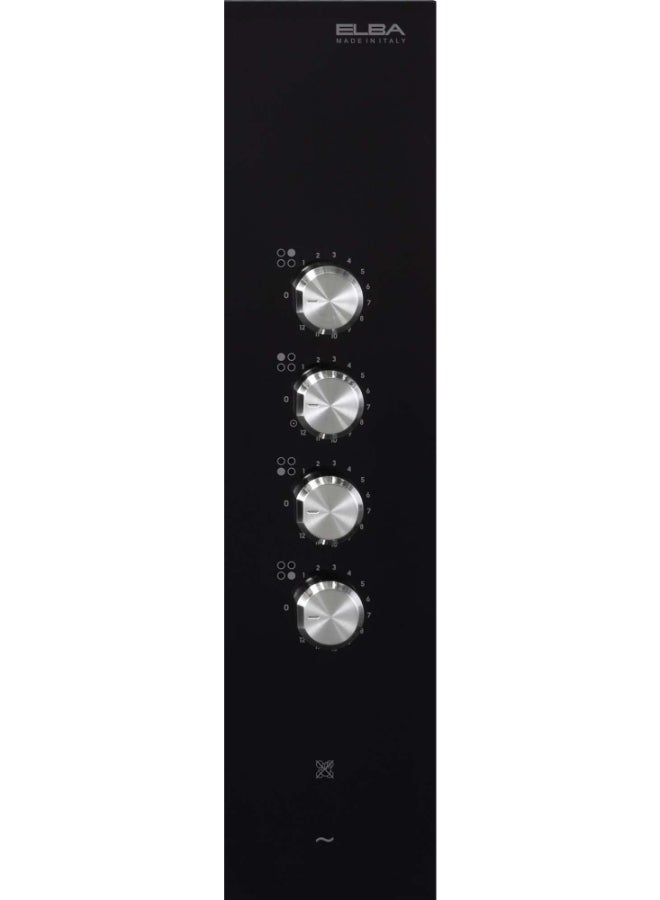 ELBA Built-In Ceramic Hob 60 Cm, 5 Zone Cooktop, Black Glass - Image 3