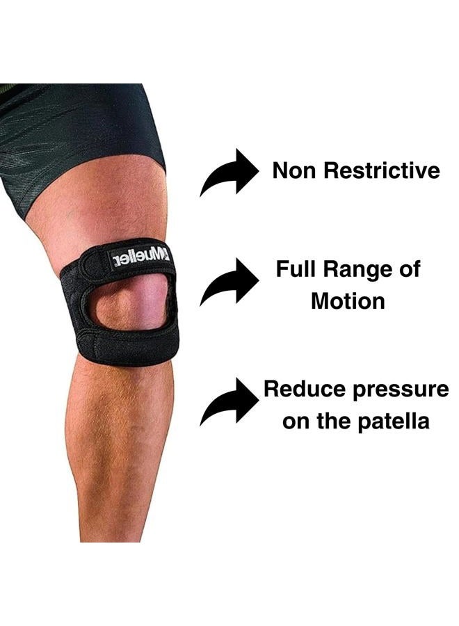 Mueller Sports Medicine Adjustable Max Knee Single Strap, Knee Pain Relief Support for Men and Women, Ideal for Osgood-Schlatter's, Runner's Knee, Patellar Tendinitis, Black, Small/Medium - Image 4