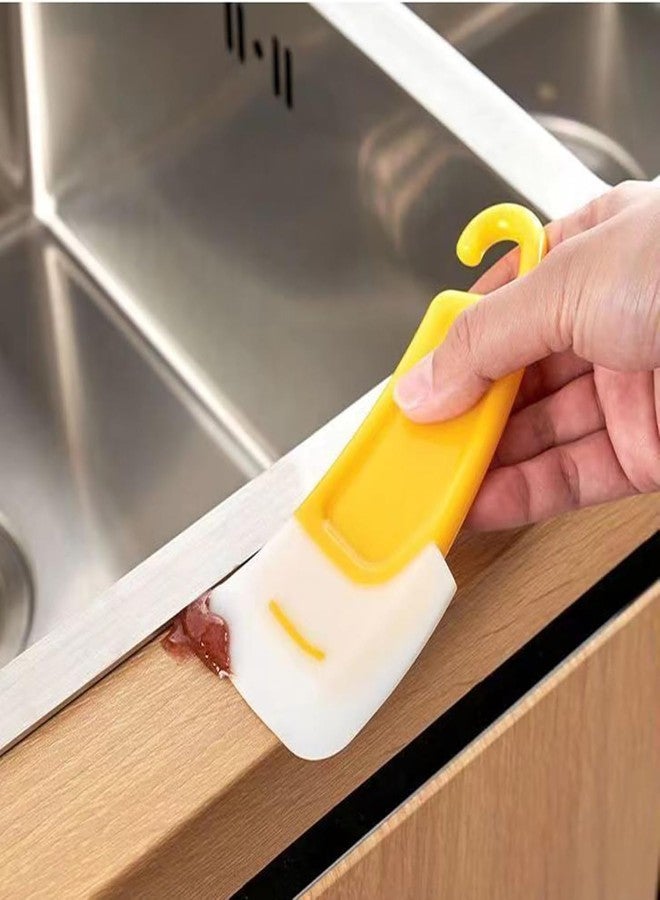 Newvent® 4Pcs Reusable Kitchen Dish Washing Scraper For Pot, Pan | Silicone Pan Cleaning Scraper | Non-stick Kitchen Scraper | Dish Cleaning Spatula Bowl Scraper | Non-Scratch Kitchen Cleaning Scraper - Image 2