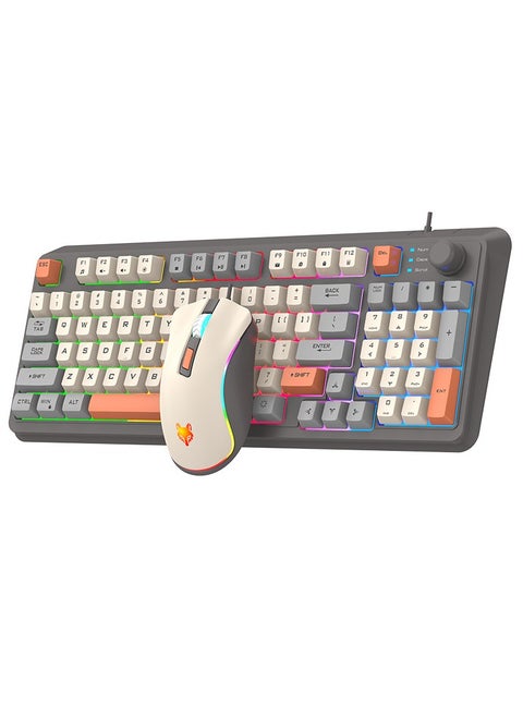 RGB Gaming Combo with Modern Design Mouse and Keyboard