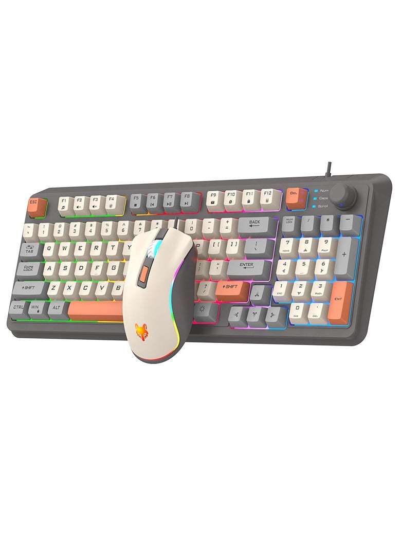 XUNFOX - RGB Gaming Combo with Modern Design Mouse and Keyboard - Image 1