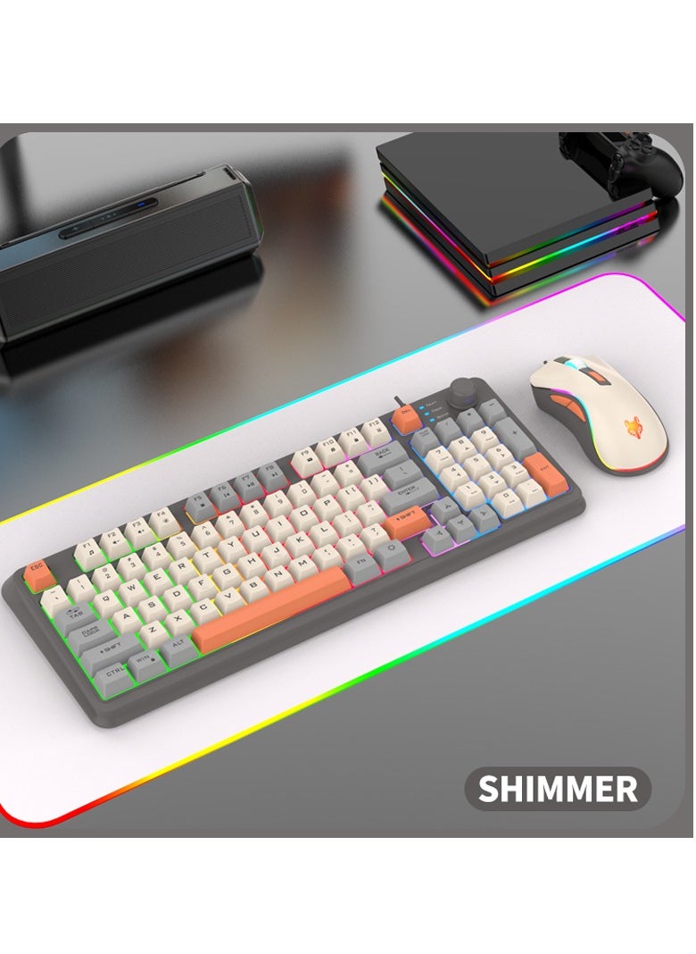 XUNFOX - RGB Gaming Combo with Modern Design Mouse and Keyboard - Image 1