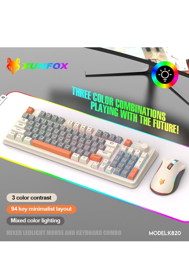 XUNFOX - RGB Gaming Combo with Modern Design Mouse and Keyboard - Image 1