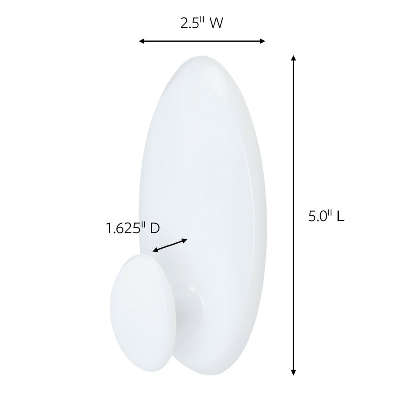 كوماند علاقة ملابس كوماند تحمل ما يصل إلى 7.5 رطل بحجم 3 شماعات بلاستيكية أو 7 شماعات معدنية وخطاف حائط واحد وشريطين تحكم مساحة تخزين إضافية لغرفة الغسيل وغرفة النوم والخزانة - Image 4
