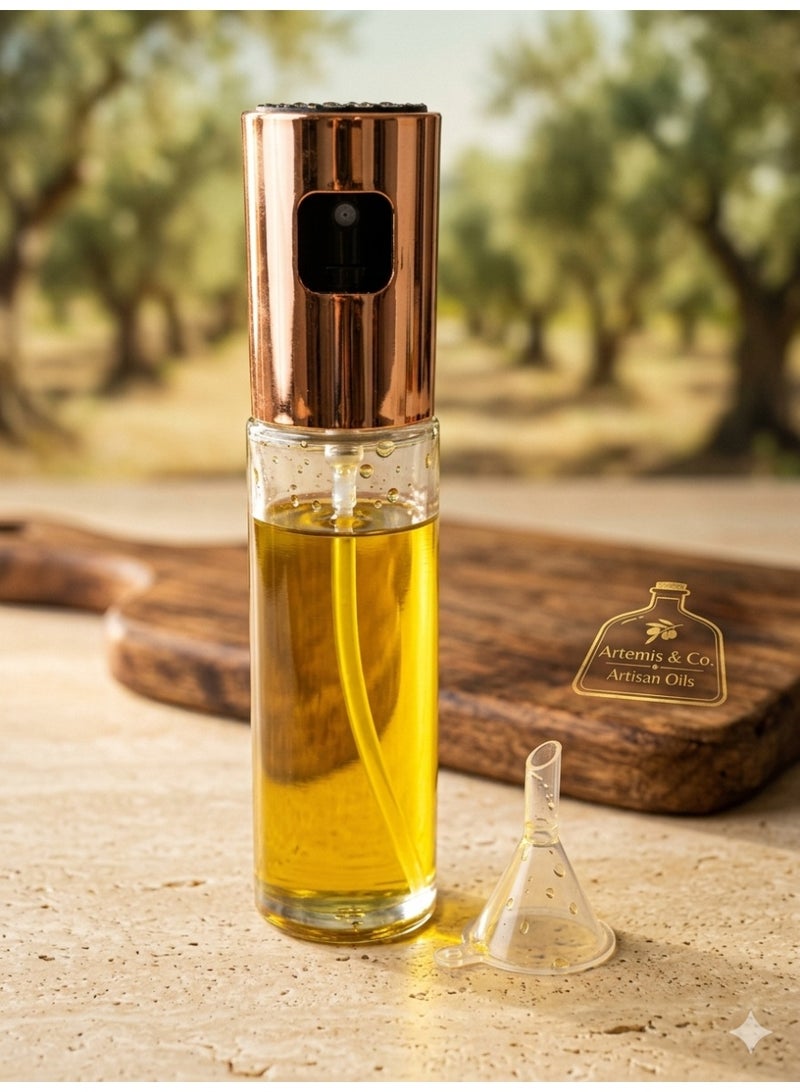 Refillable Edible Oil Spray Bottle 100ml – Glass Oil Mister for Cooking, Baking & Grilling Assorted Color. - Image 4
