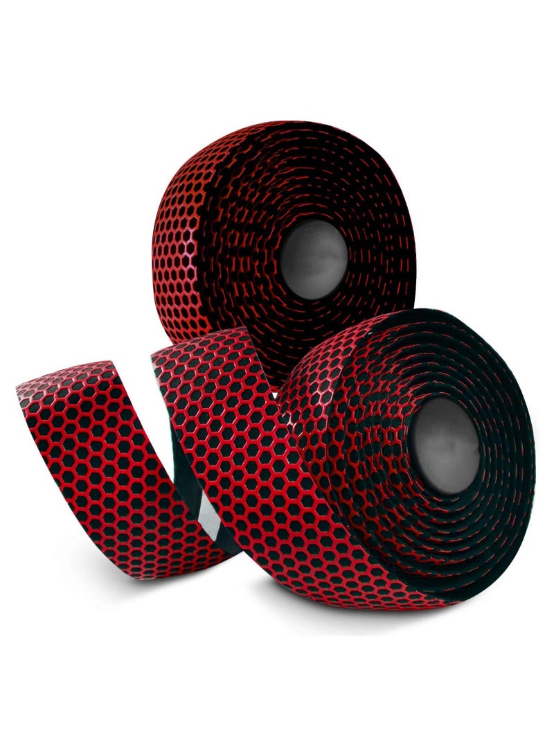 YelaJoy Hex Bike Handlebar Tape - Bar Tape for Road Cycling Bicycles, Drop Bar Wraps for Better Grip - 2 Rolls Per Set  - Image 1