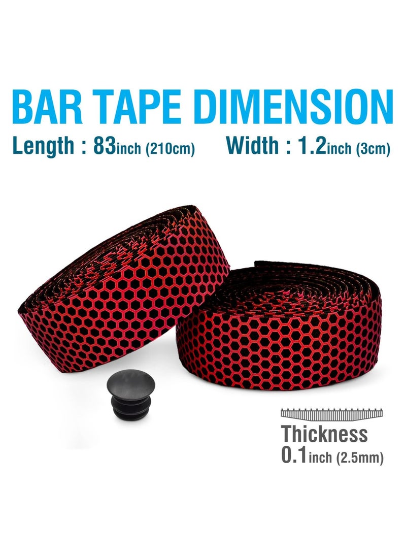 YelaJoy Hex Bike Handlebar Tape - Bar Tape for Road Cycling Bicycles, Drop Bar Wraps for Better Grip - 2 Rolls Per Set  - Image 5