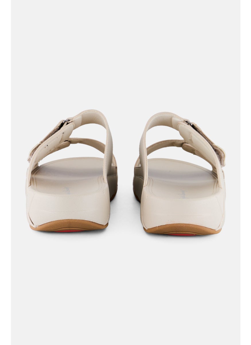 English Laundry Men 2 Strap Slip On Arabic Sandals, Beige  - Image 2