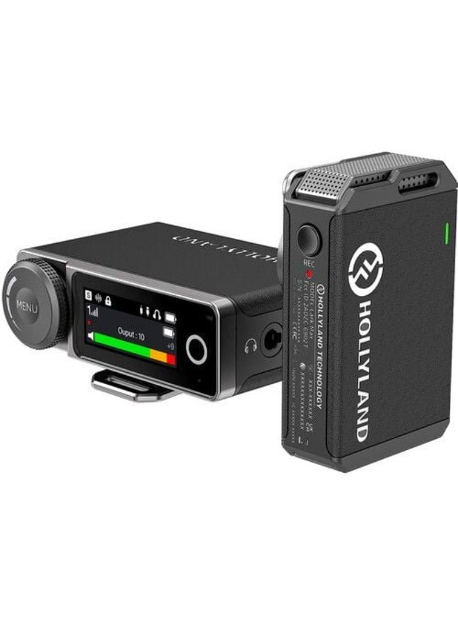 Hollyland نظام ميكروفون لاسلكي هولي لاند لارك ماكس سولو (2.4 جيجاهرتز، أسود) - Image 1