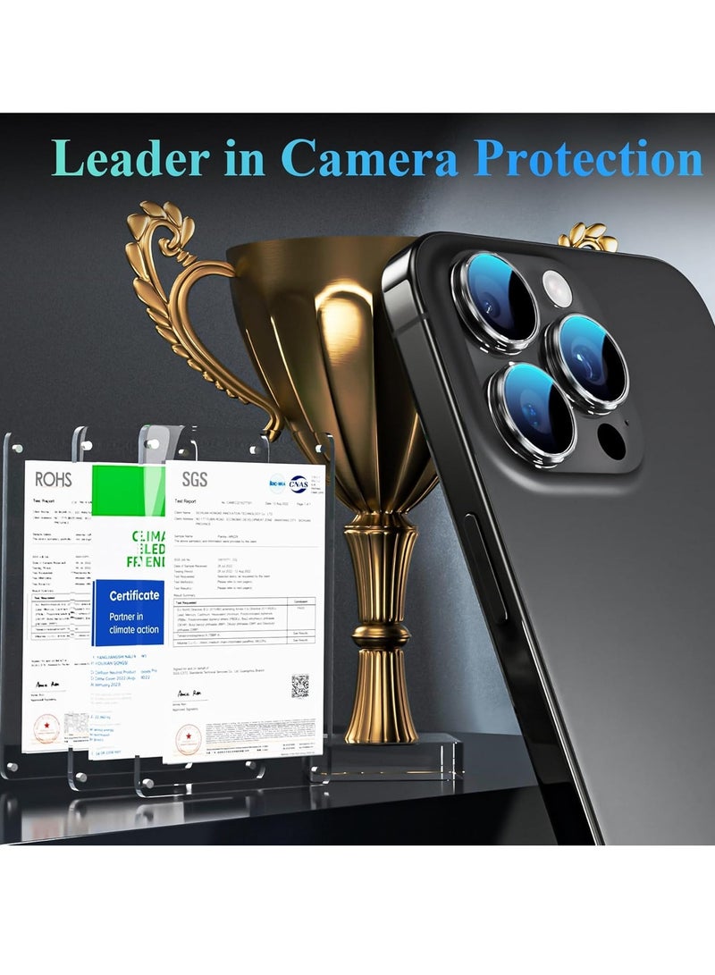 Camera Lens Protector for iPhone 16 Pro/Pro Max – Tempered Glass with Metal Frame, 1-Step Installation Tray, Case Friendly, Clear – 2 Pack - Image 2