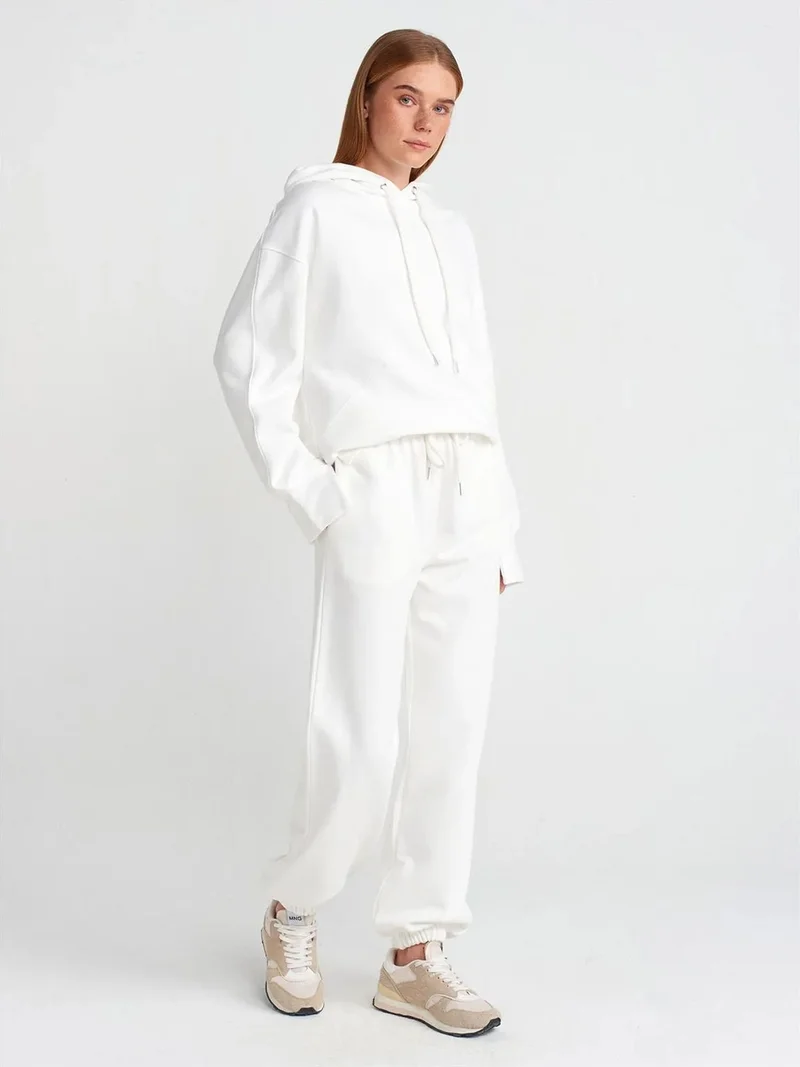 ديلفين Dilvin Women's Wide-Leg Fleece Jogger Pants
