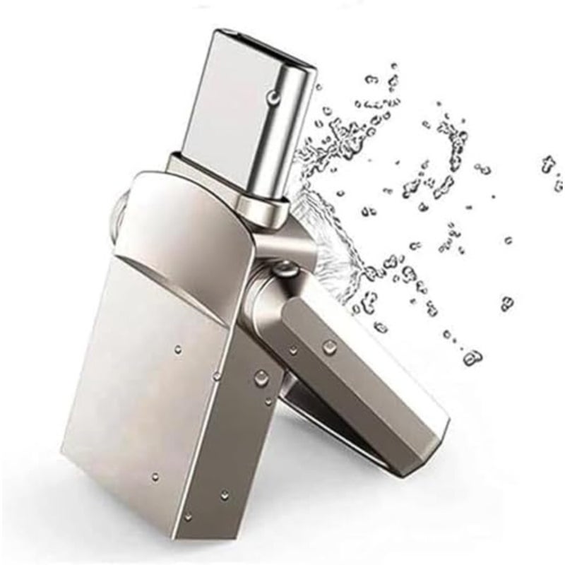 2TB Dual Connector USB Flash Drive - USB 3.0 and Type-C High-Speed Data Storage - Compact OTG Device for Smartphones, Tablets, PC - Alloy, Silver, Ultra-Fast 120MB/s Read Speed - Fetch 2TB ultra '. - Image 1