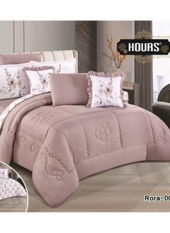 Hours Summer double embroidered duvet set, luxurious double-sided system, to give you the perfect sleep, made of microfiber, size 230*250 cm  - Image 1