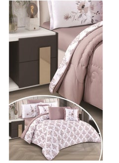 Hours Summer double embroidered duvet set, luxurious double-sided system, to give you the perfect sleep, made of microfiber, size 230*250 cm  - Image 4