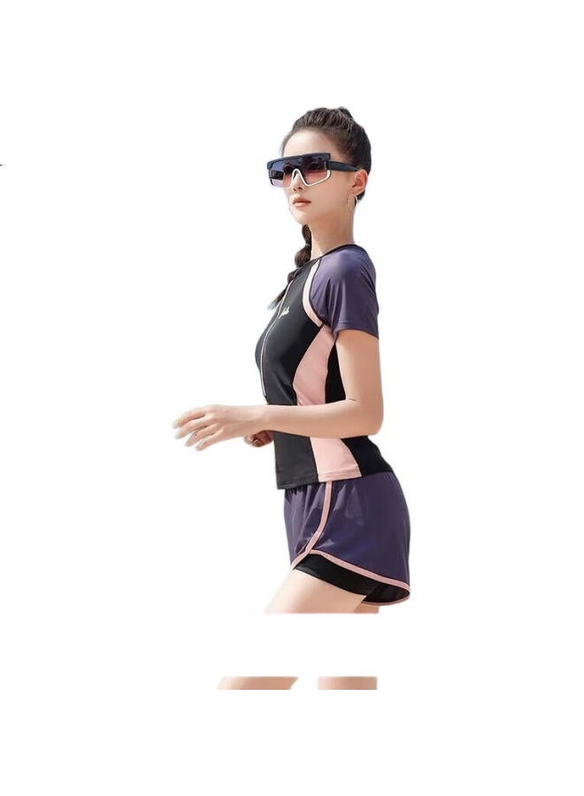 Barbie Conservative Split Swimsuit Women'S Conservative Slimming Cover Belly Slimming Large Size Hot Spring Vacation Swimwear - Image 2