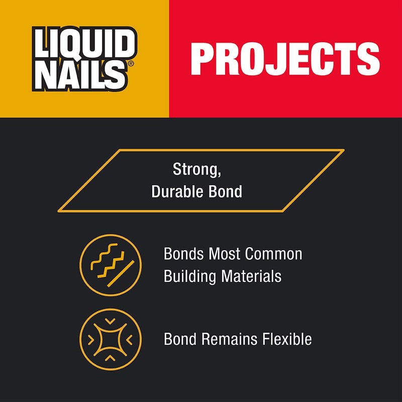 Liquid Nails 10 oz Interior Projects Latex Construction Adhesive Tan - Image 2