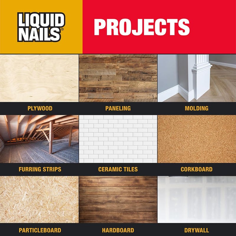 Liquid Nails 10 oz Interior Projects Latex Construction Adhesive Tan - Image 5