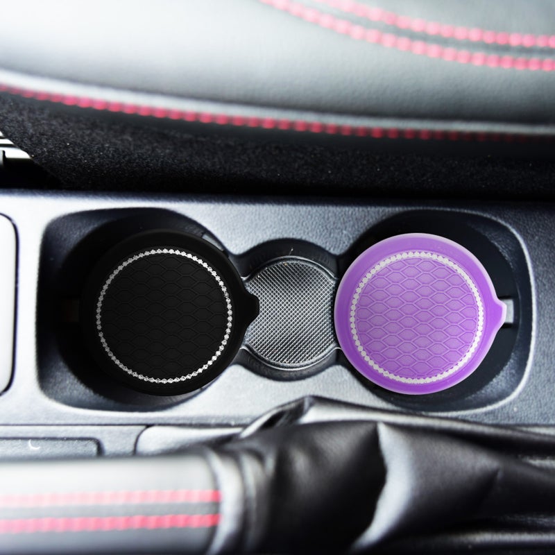 4Pcs Universal Car Cup Rhinestone Silicone Anti-skid Cup Holders Car Interior Accessories - Image 5