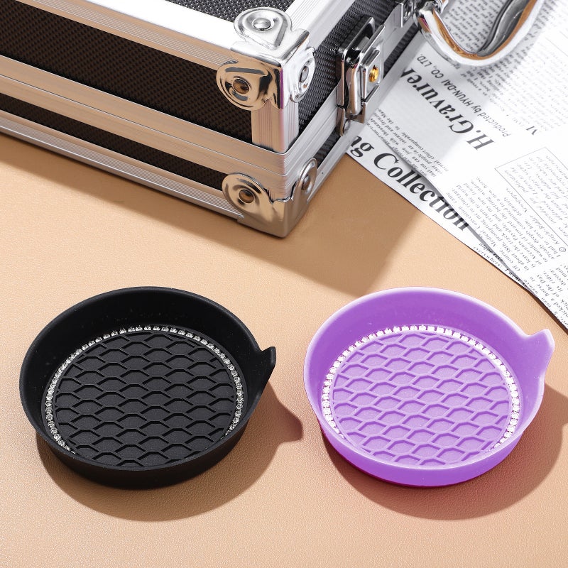 4Pcs Universal Car Cup Rhinestone Silicone Anti-skid Cup Holders Car Interior Accessories - Image 3