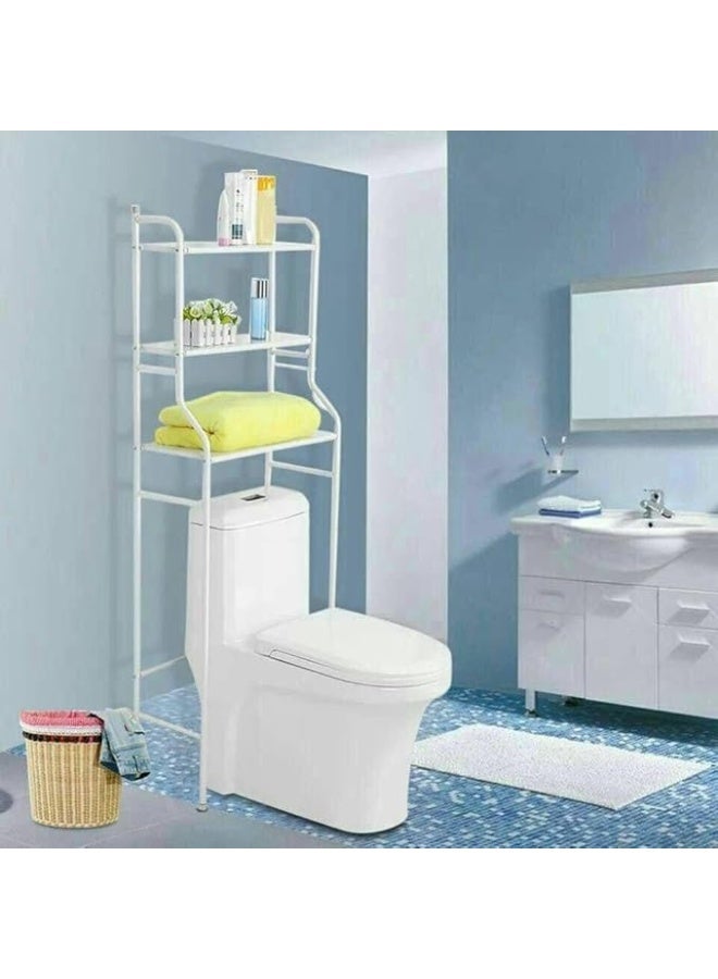 3-Shelf Bathroom Stand – Practical design to save space and add a decorative touch – Ideal next to or over the toilet bowl. - Image 4