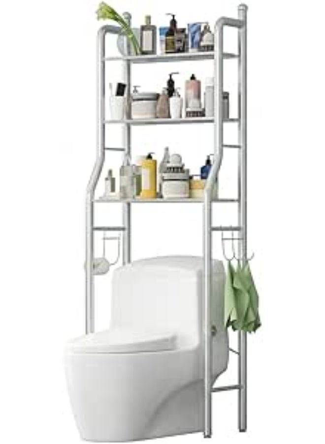 3-Shelf Bathroom Stand – Practical design to save space and add a decorative touch – Ideal next to or over the toilet bowl. - Image 1