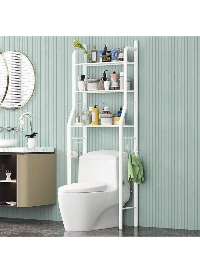 3-Shelf Bathroom Stand – Practical design to save space and add a decorative touch – Ideal next to or over the toilet bowl. - Image 2