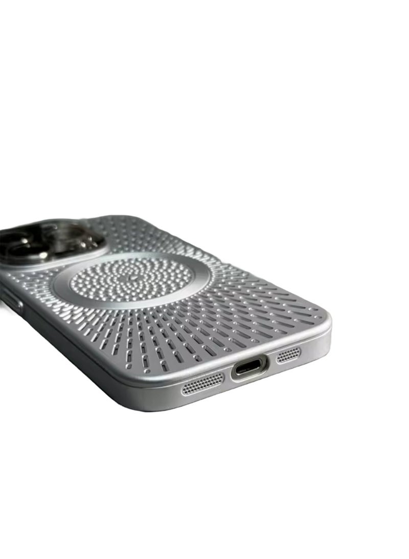 جراب  تبديد الحرارة المغناطيسية لجراب Magsafe Slim PC لهاتف iPhone 15 Pro Max مع شاحن لاسلكي وغطاء عدسة من التيتانيوم جراب iPhone 15 Pro Max تبديد الحرارة المغناطيسي شاحن Magsafe اللاسلكي غطاء عدسة من التيتانيوم - Image 4