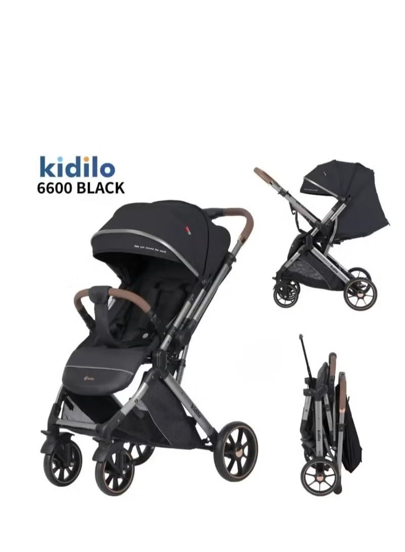 Kidilo 6600 High-Quality Baby Stroller - Easy Fold & Lightweight - Ultimate Comfort & Convenience - Image 2