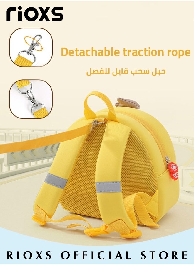 ريوكس حقيبة ظهر كرتونية على شكل حيوانات، حقيبة ظهر خفيفة الوزن وجميلة للأطفال الصغار، حقيبة سفر صغيرة ثلاثية الأبعاد كرتونية خفيفة الوزن ومتينة، مصممة بحجم مناسب، هدية مثالية لأطفال رياض الأطفال  - Image 4